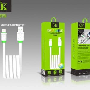 câble lightning CK K315i blanc plat rapide 3A