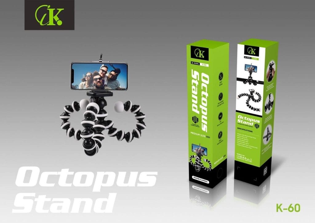 Support Octopus Stand CK K-70 flexible pour smartphone et caméra