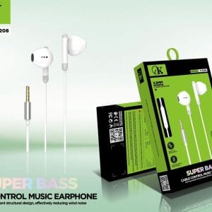 écouteurs CK K-E208 filaires avec micro HD, super bass et jack 3.5 mm