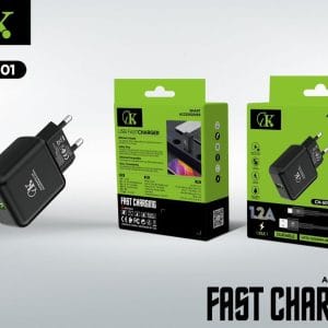 chargeur CK CH-501 avec port USB 1.2A et câble Micro USB 1m