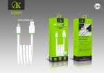 câble micro USB CK K315M charge rapide 3A blanc