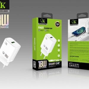 chargeur mural rapide CIK A601 18W avec Smart Chip