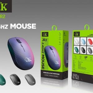 Souris sans fil CK JR2 noire avec design moderne et connexion 2.4GHz