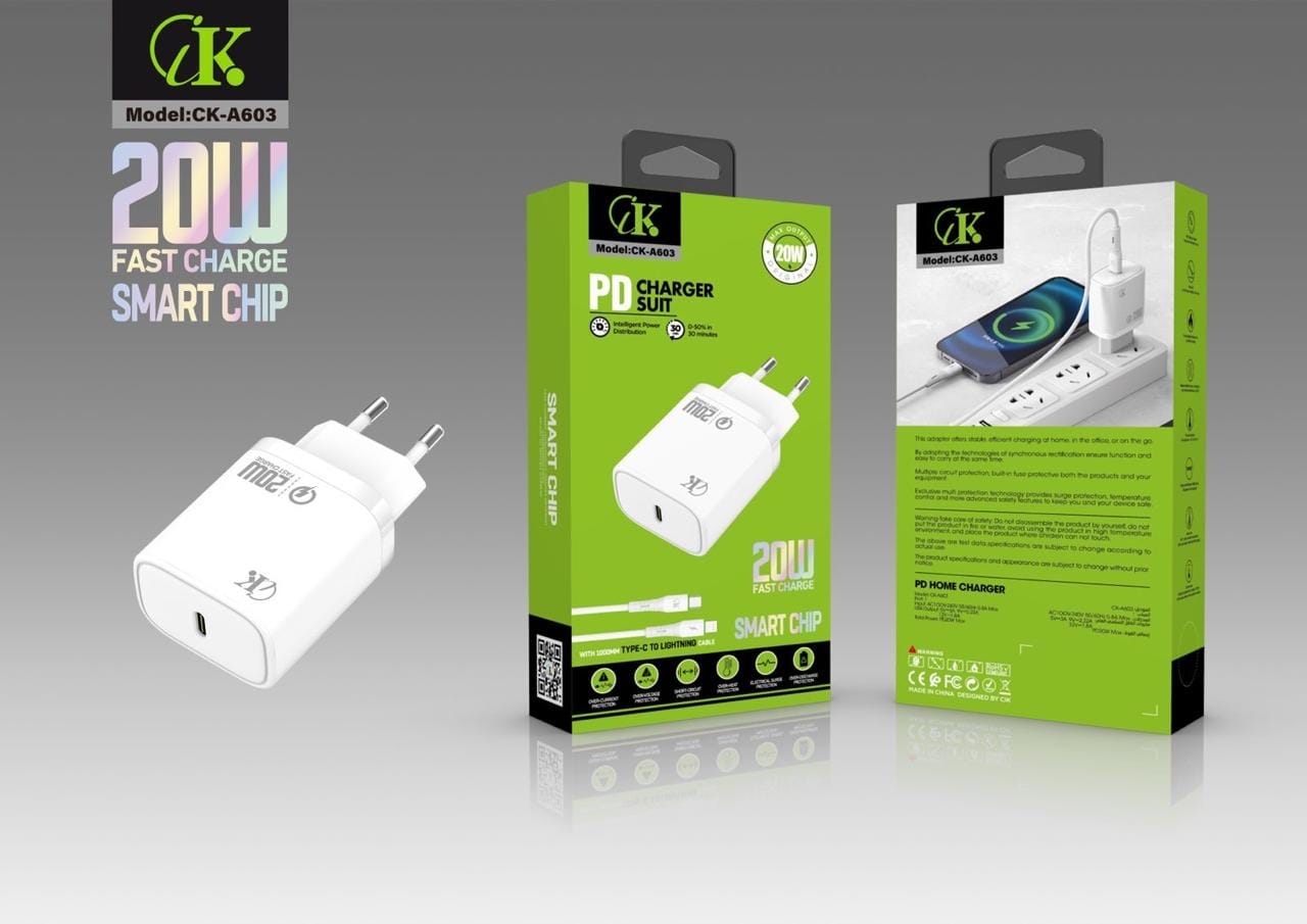 f32f3f48-be0d-4592-8f5a-0800c8433b5f chargeur mural CIK A603 20W USB-C PD